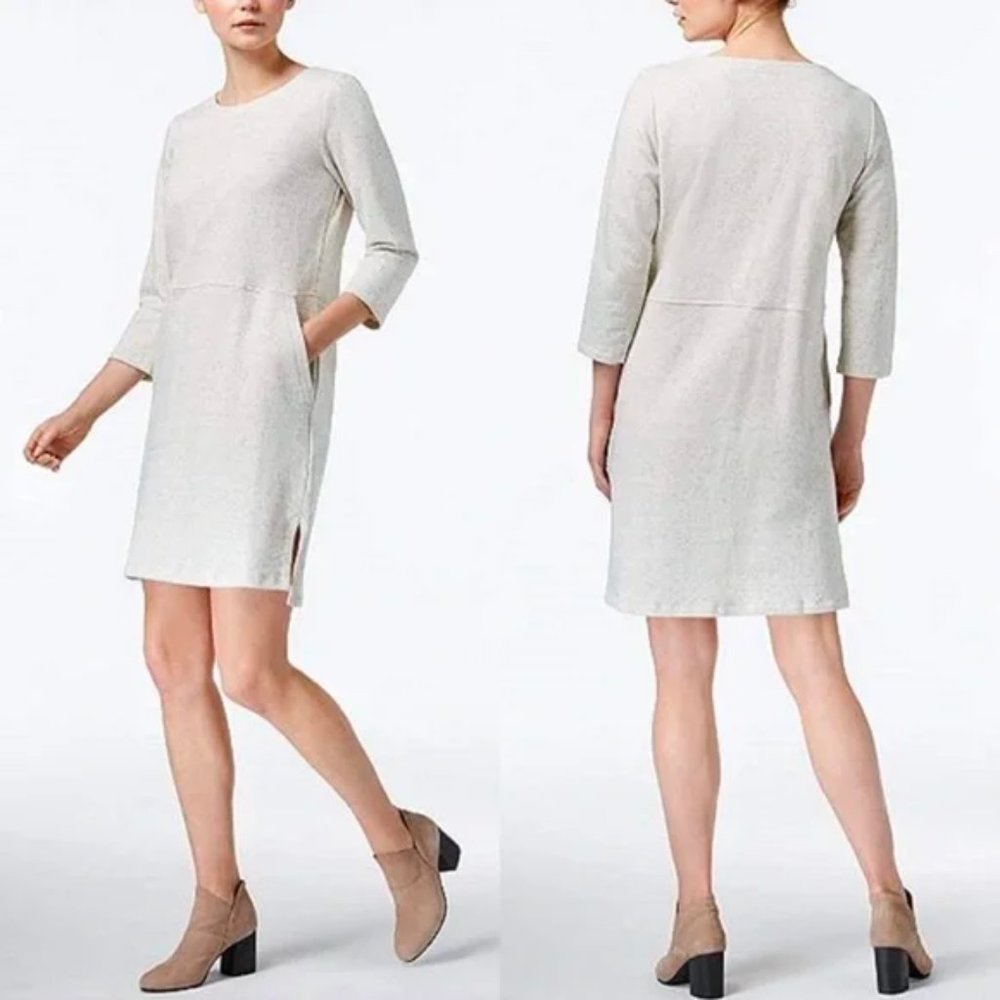 Eileen Fisher Pearl Speckled Dress NWT